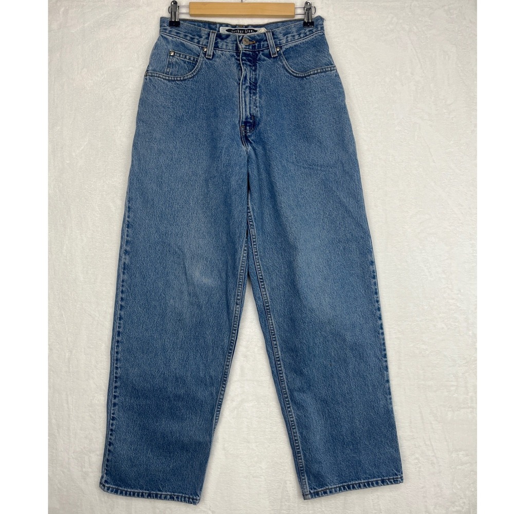 Vintage Anchor Blue Beyond Baggy Jeans‎ Mens sz 30x31 measures 28x30.5 *flaw